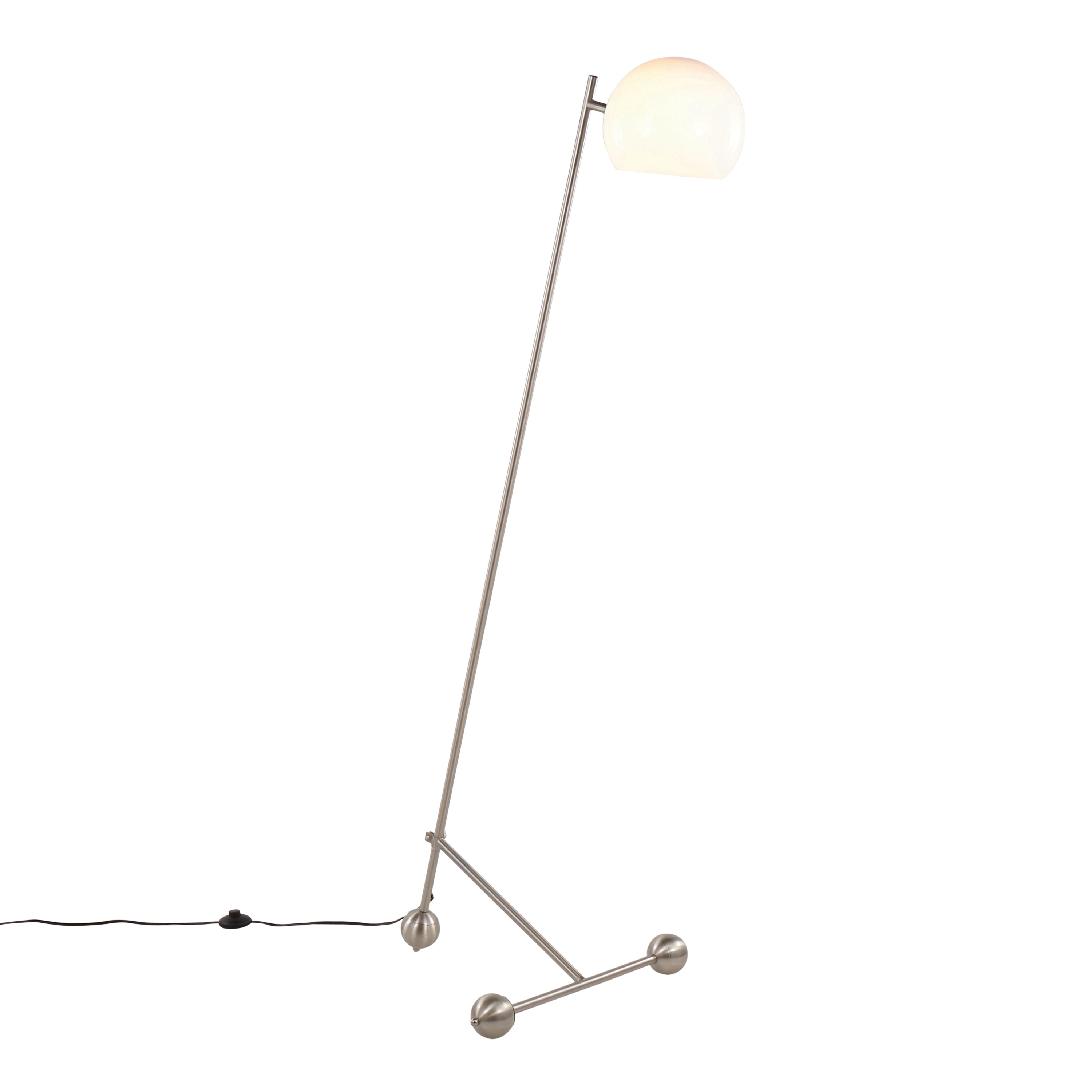 Eileen Contemporary Floor Lamp in Brushed Nickel