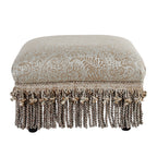 Fiona Accent Footstool Ottoman, Silvery-Blue
