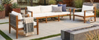 3 Pieces Outdoor Sectional Sofa Set