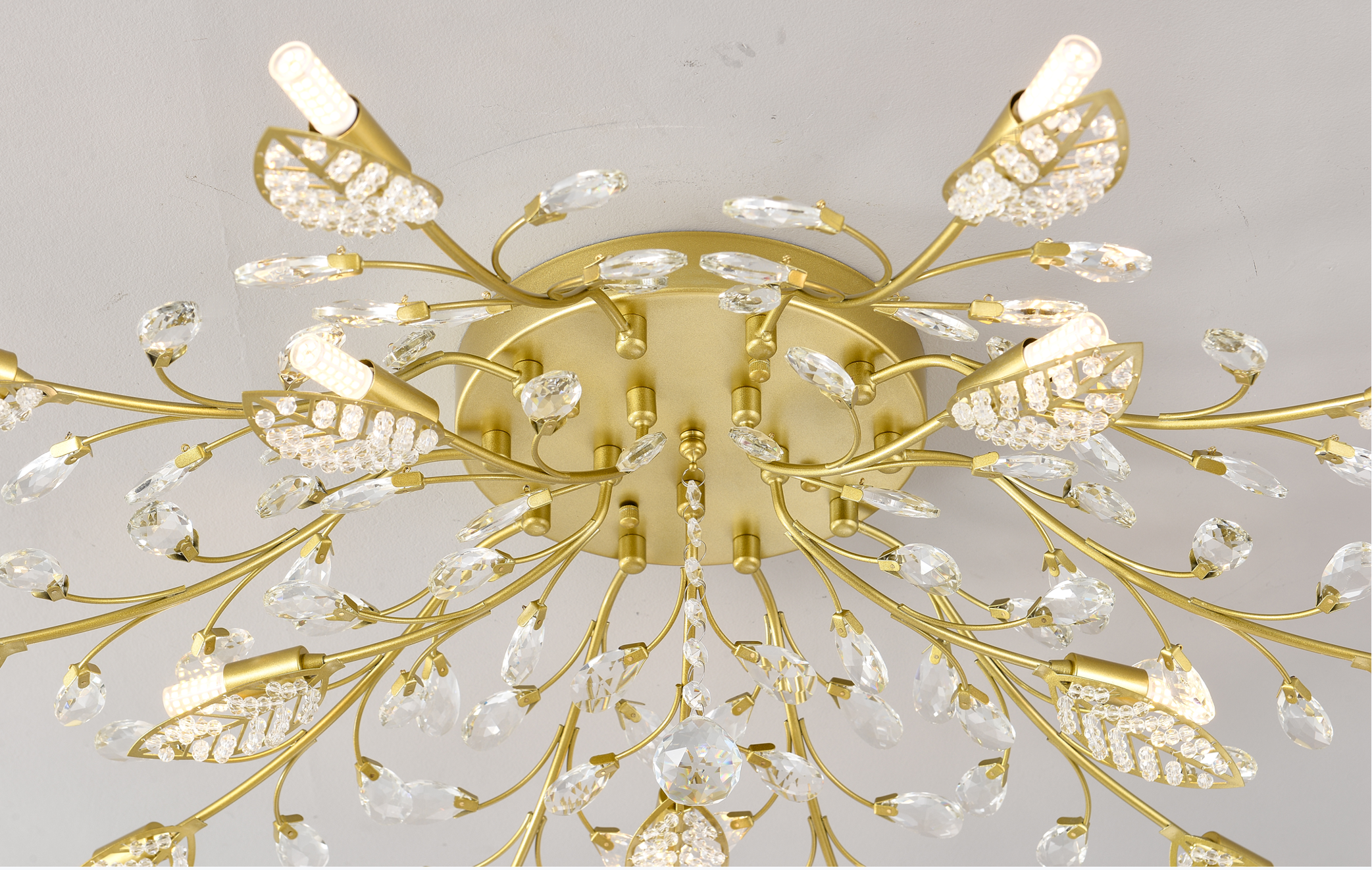 15-Light Chandelier Crystal Ceiling Lamp