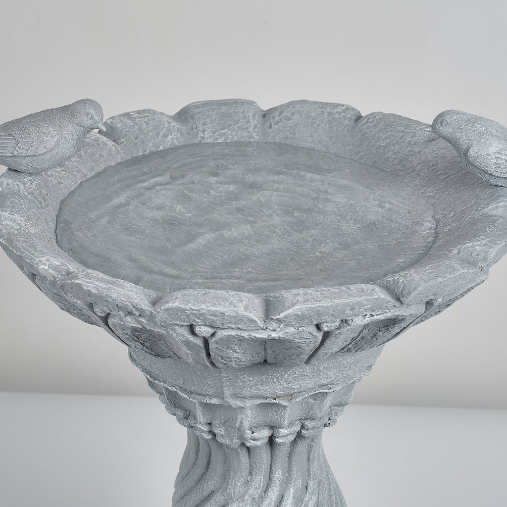 16.54" Garden Bird Bath Statue, Magnesium Oxide