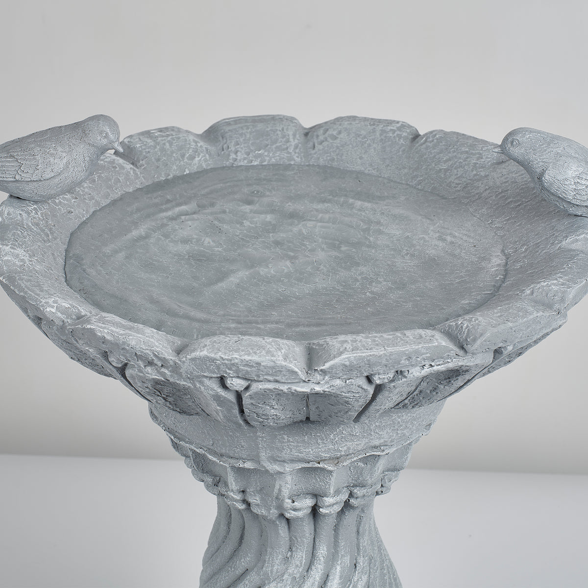 16.54" Garden Bird Bath Statue, Magnesium Oxide