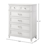 White 5 Drawer Chest