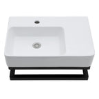 23.25"x15.75" Wall-Mounted Rectangular Ceramic Bathroom Sink