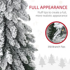 HOMCOM 7ft Tall Prelit Pencil Artificial Christmas Tree