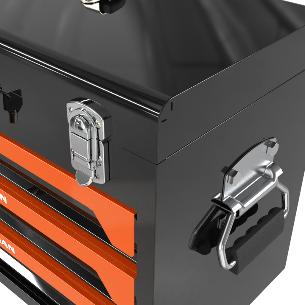 20" Portable 3-Drawer Steel Toolbox
