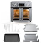 PlumChef 26QT Large Capacity French Double-Door Air Fryer Convection Toaster Oven