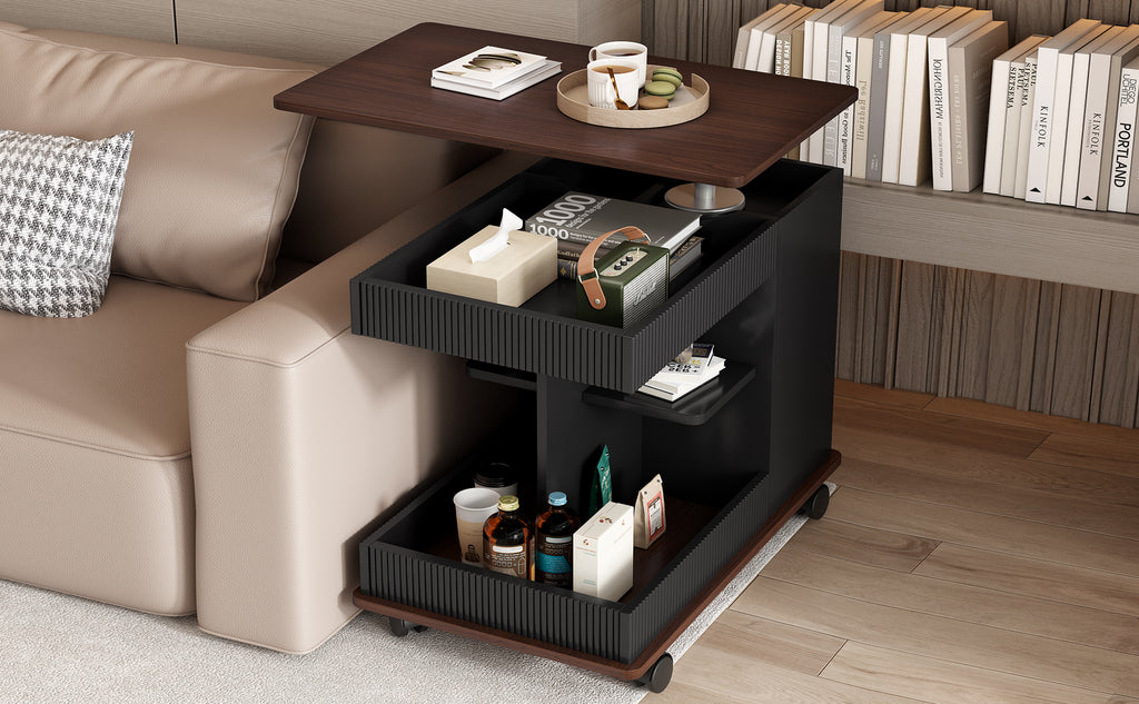 U-Can Adjustable End Table with Wheels