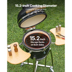 VEVOR 18" Kamado Charcoal Smoker and Grill