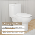 Tornado Flush One-Piece Toilet with Comfort Chair Seat