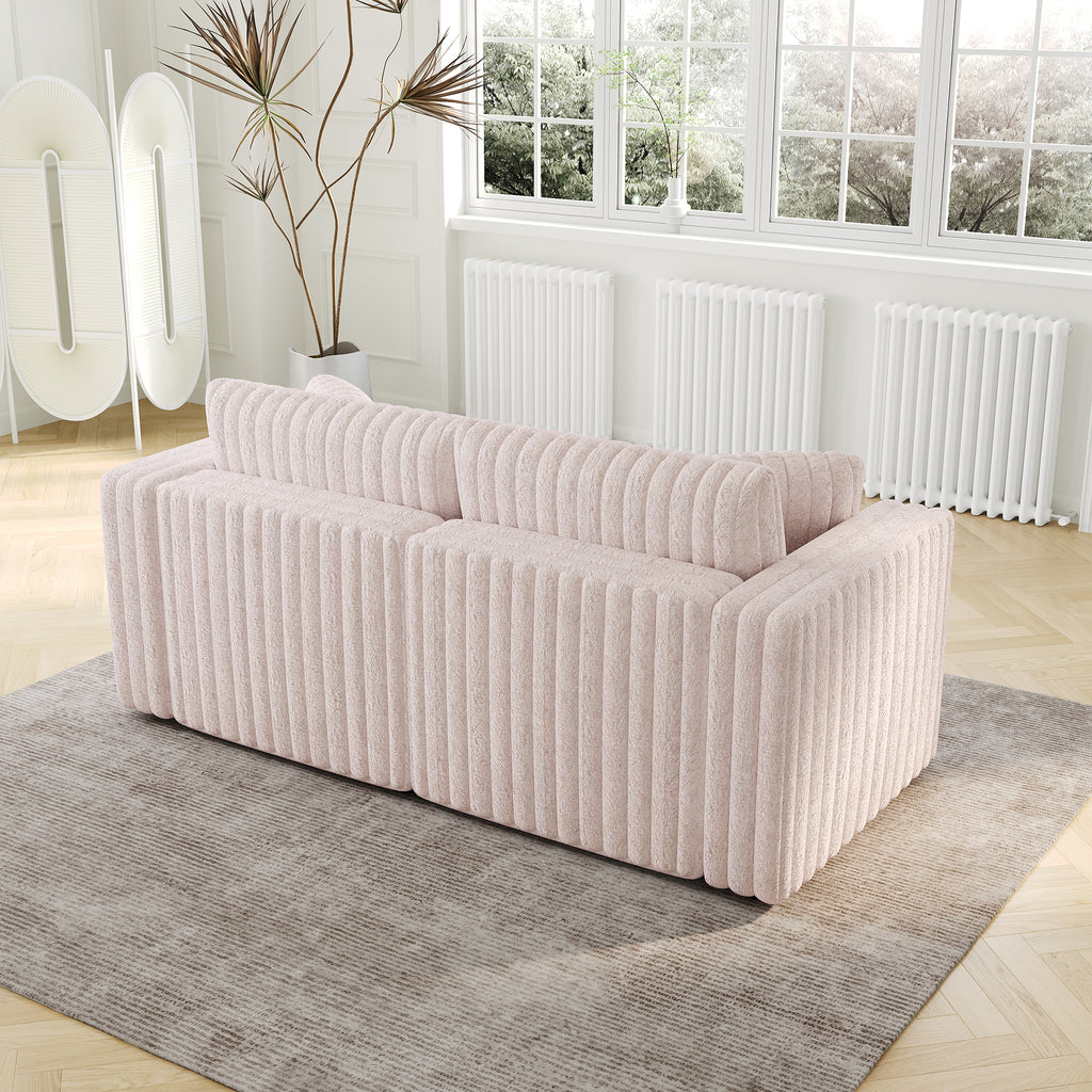75.6" Soft Modular 2-Person Sofa - Light Pink
