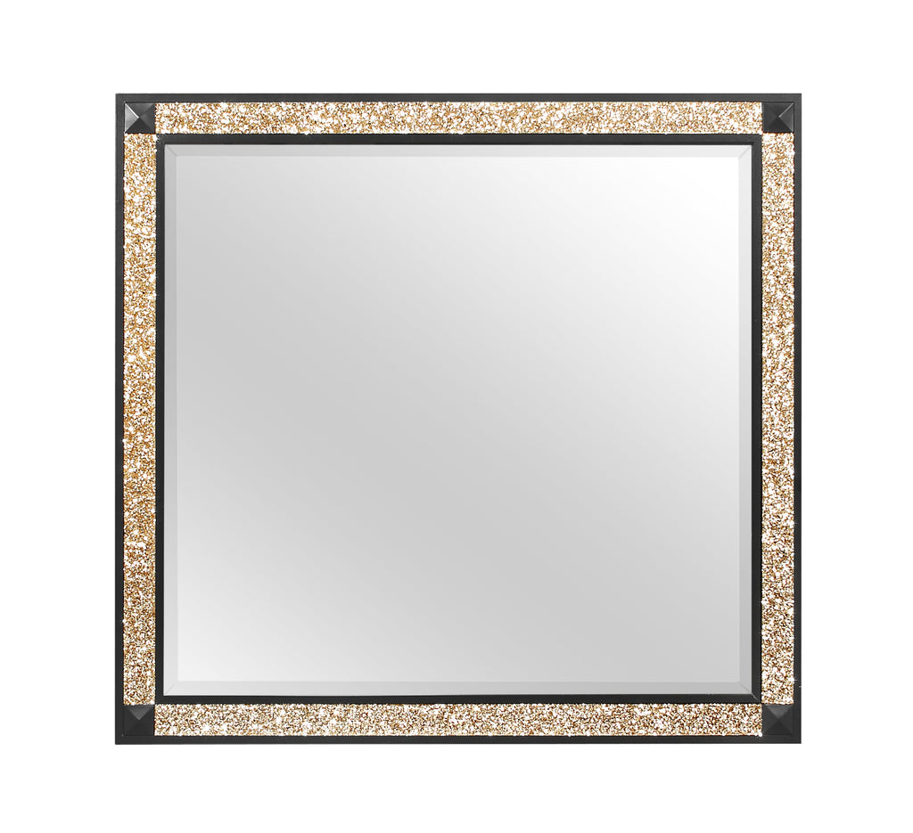 Lively Black/Gold Mirror