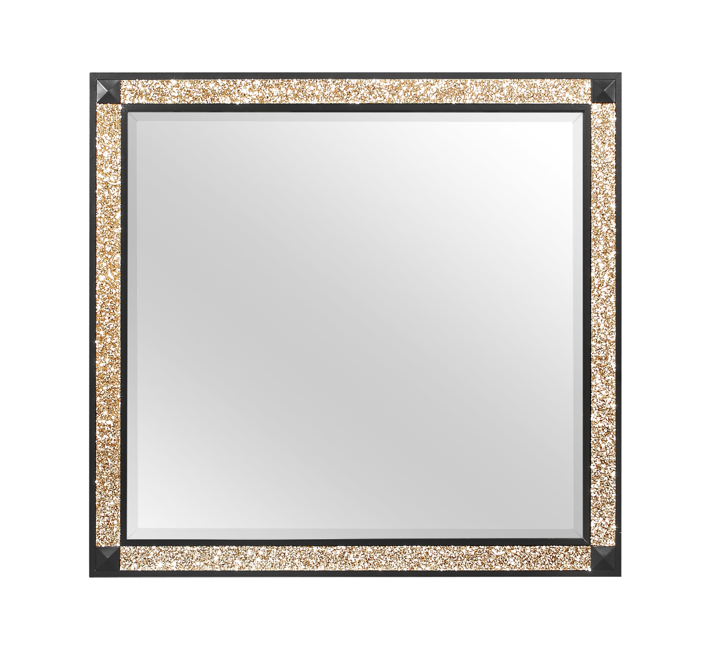 Lively Black/Gold Mirror