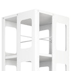 4-Tier All-Steel Rotating Bookshelf with 360° Wheels