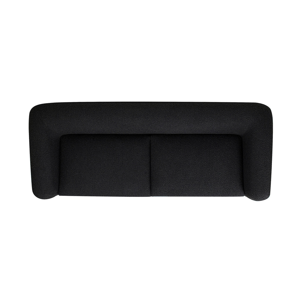 Alpine 90.5" Sherpa Sofa, Ebony