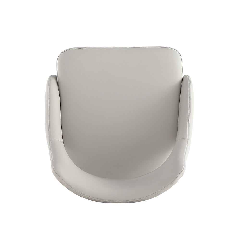 Tremont Metal Vegan Leather Dining Chair in Stone