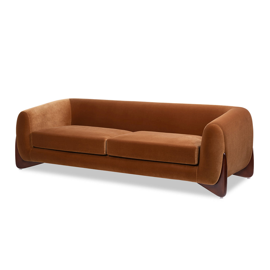 Alpine 90.5" Sherpa Sofa, Burnt