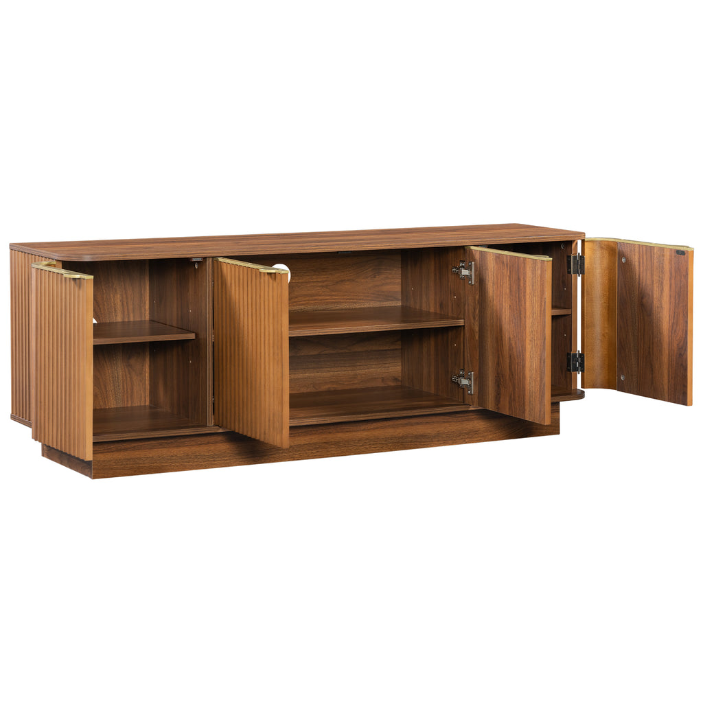 Vibe Haus Mid-Century Modern TV Stand for 70 Inch TVs