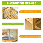 Laundry Hamper with 2-Tier Shelves & Tilt-Out Basket