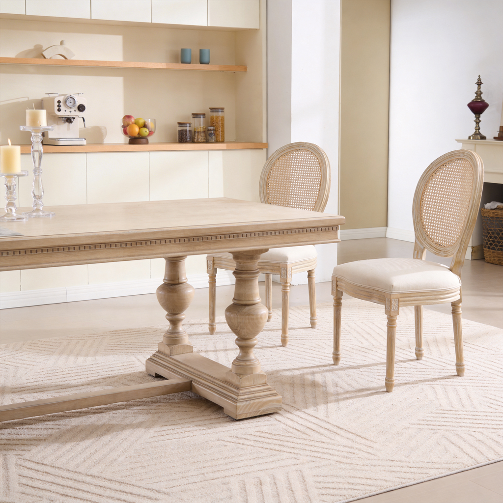 French Country Dining Chairs Set of 2