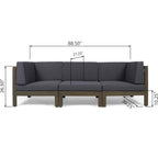 Oana 3-Piece Sofa Set, Dark