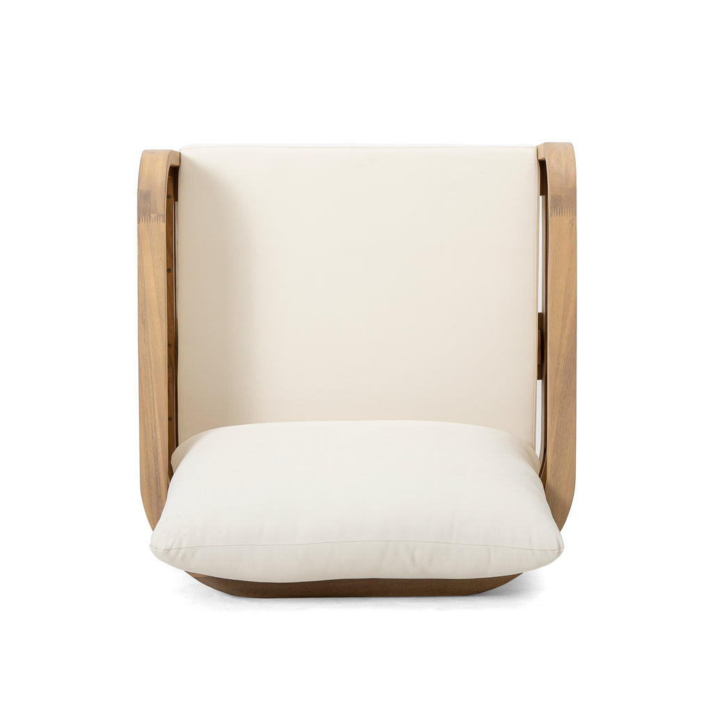 Outdoor Acacia Wood Patio Club Chair