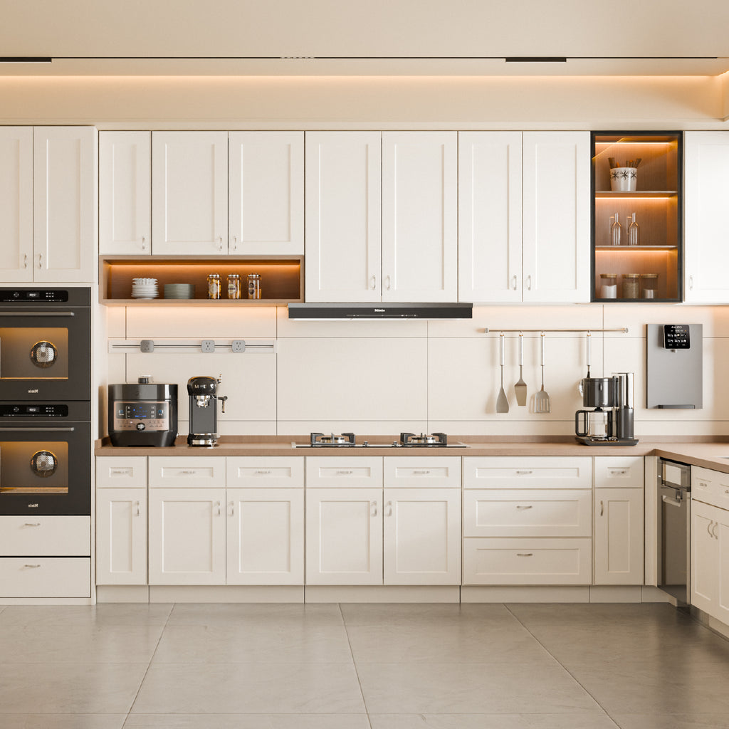 White Shaker Solid Wood Wall Cabinet with Soft-Close Doors
