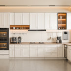 White Shaker Solid Wood Wall Cabinet with Soft-Close Doors