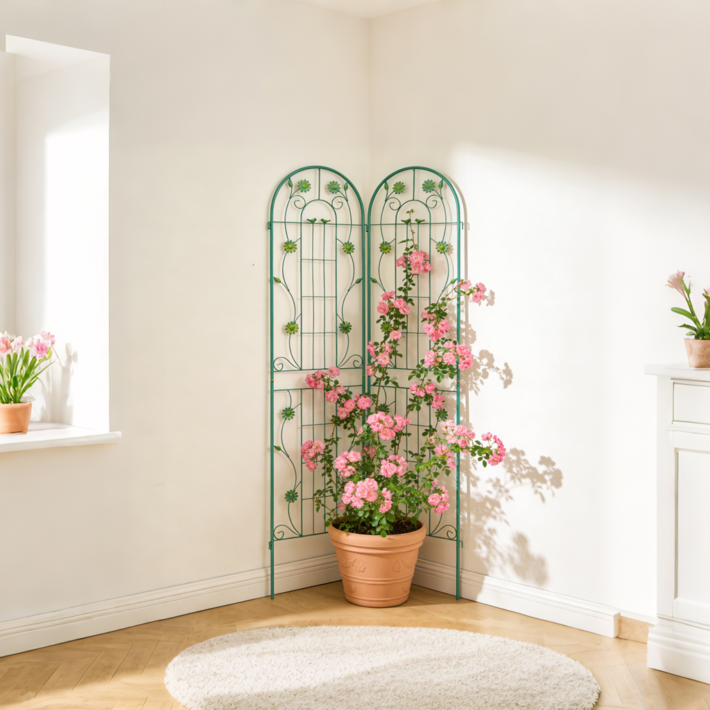 2 Pack Metal Garden Trellis 86.7" x 19.7"