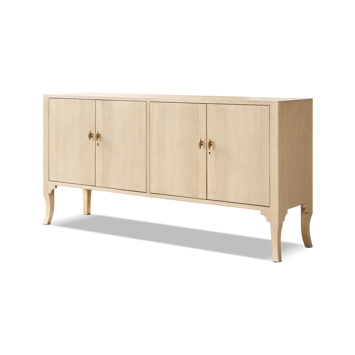 Elodie 72" Reclaimed Pine 4-Door Sideboard, Brushed