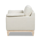 Pasadena 36" Wide Modern Farmhouse Accent Arm Chair Flax