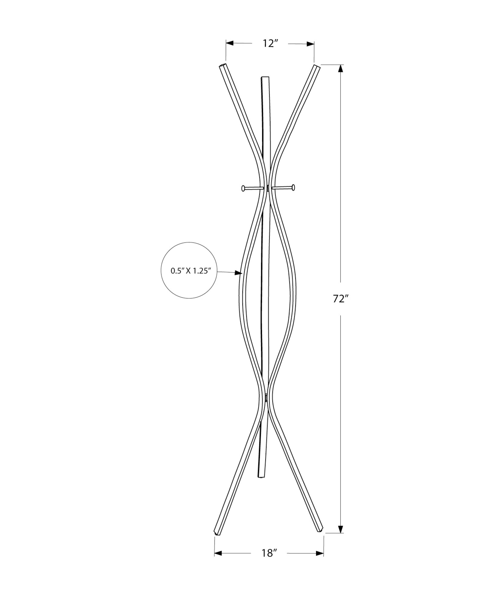 Coat Rack Hall Tree with 3 Hooks