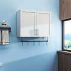Bathroom Wall Cabinet with Adjustable Shelf and Towel Bar