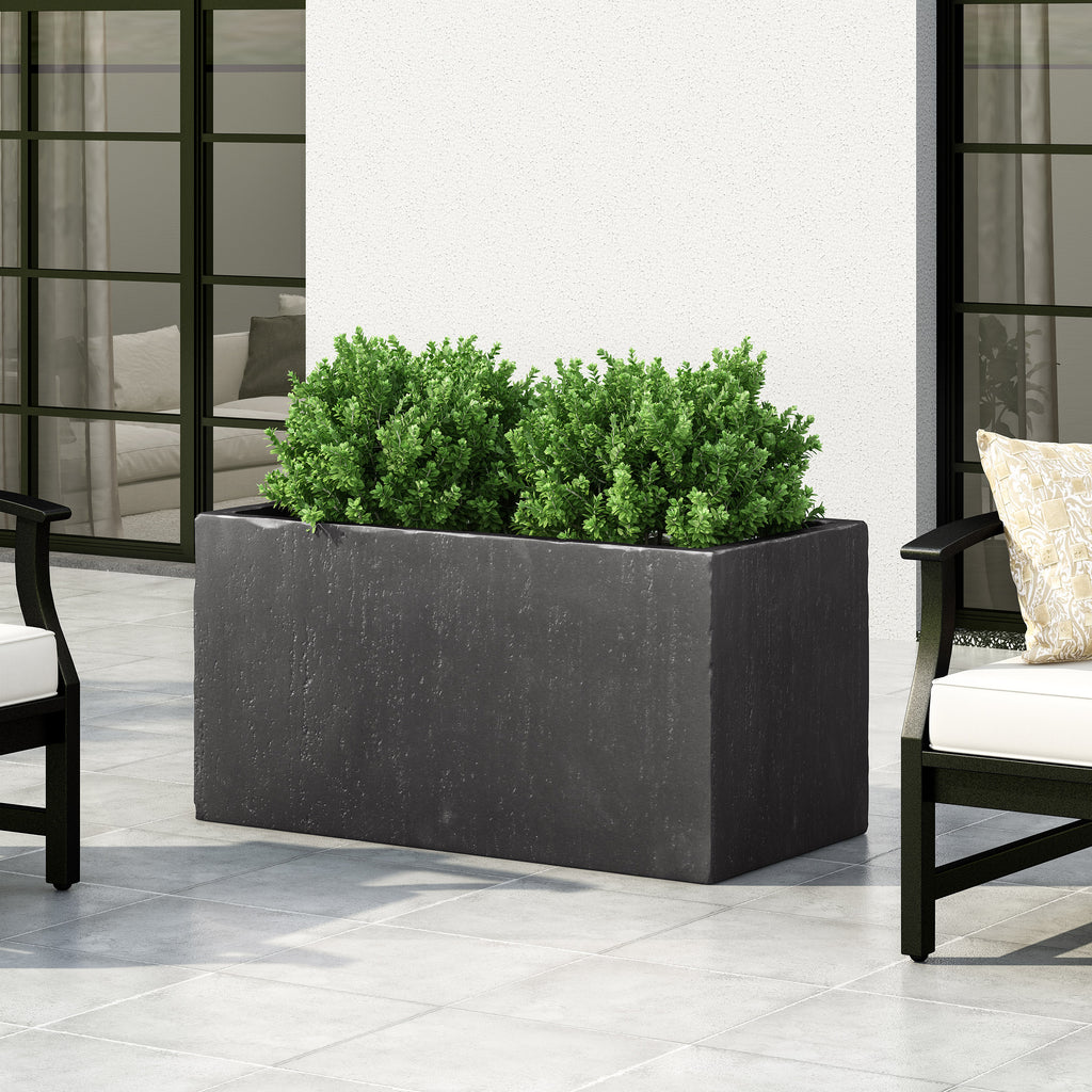 Outdoor Large Square MGO Planter 35''L