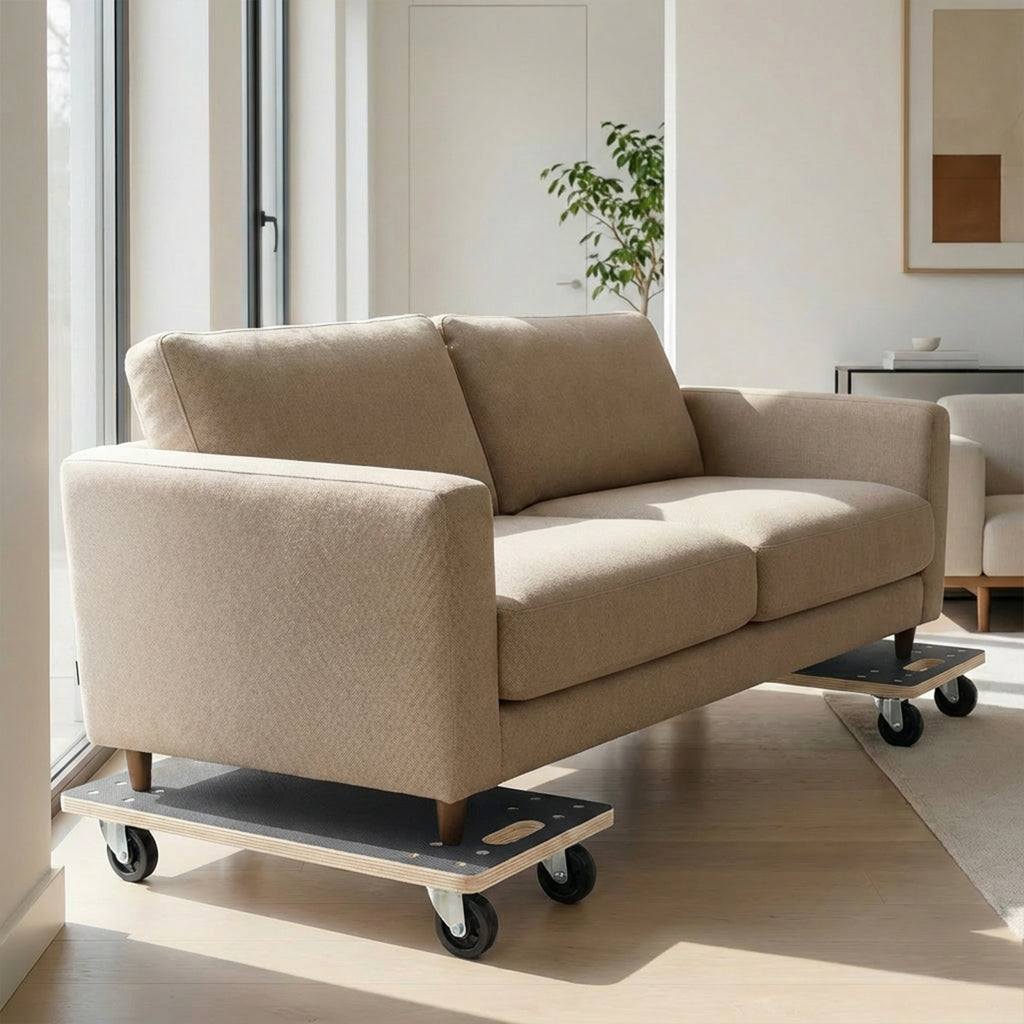 Furniture Moving Wooden Dolly with 4 PP Wheels