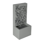 Light Gray Metal Leaf Cutout Water Wall Fountain