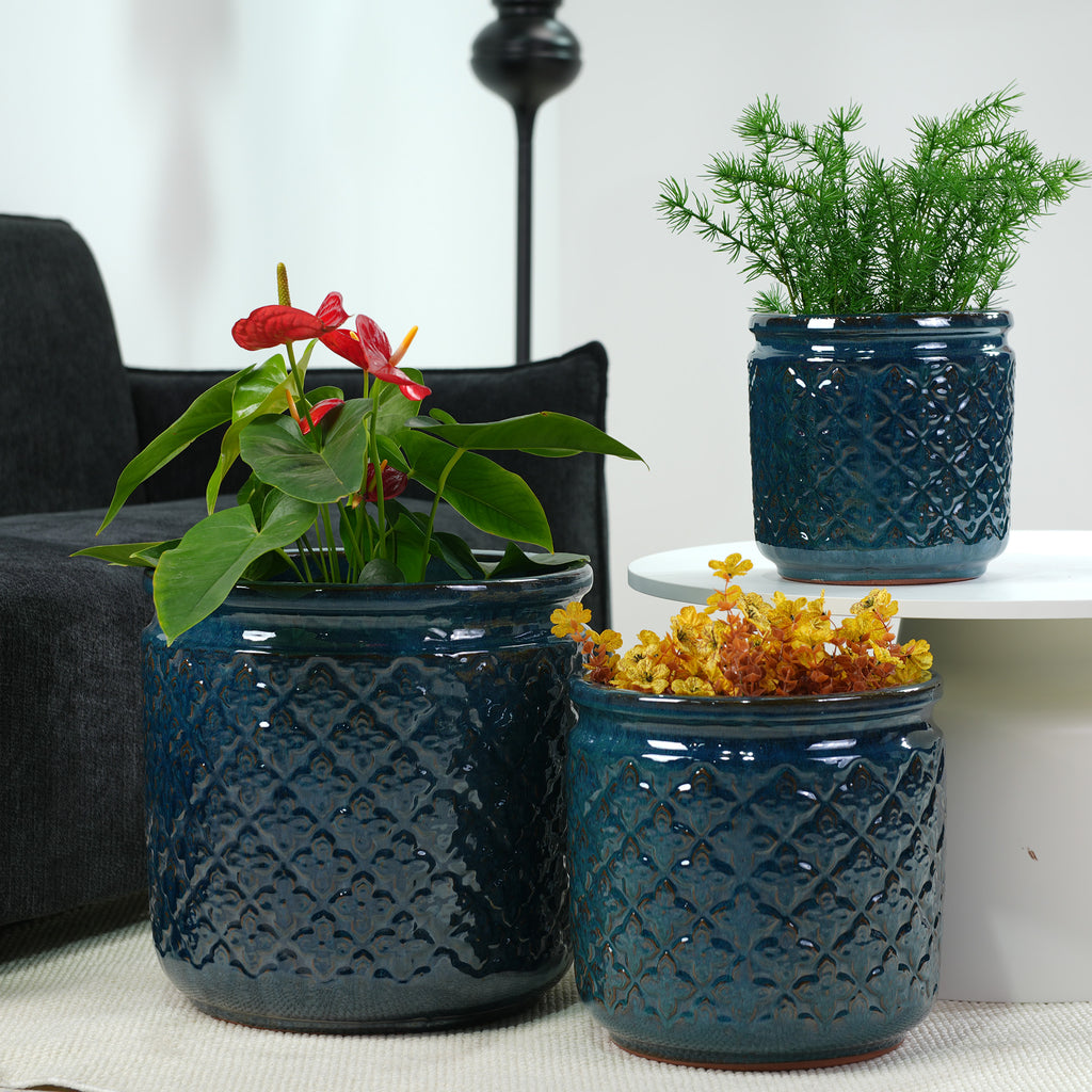 Handmade Ceramic Flower Pot Set of 3