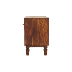 Solid Wood Cadiz Carved Shoe Bench