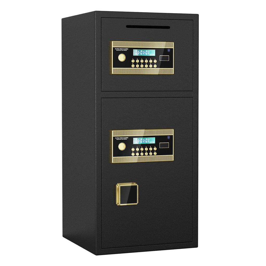 Large Double-Door Coin-Operated Safe with Digital Security Features