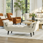 Alma Tufted Flared Arm Entryway Bench