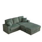 84-Inch Corduroy 3-Seater Sofa
