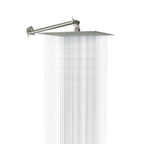 Rain Shower Head With Shower Arm (10 Inch Square, Brushed Nickel)