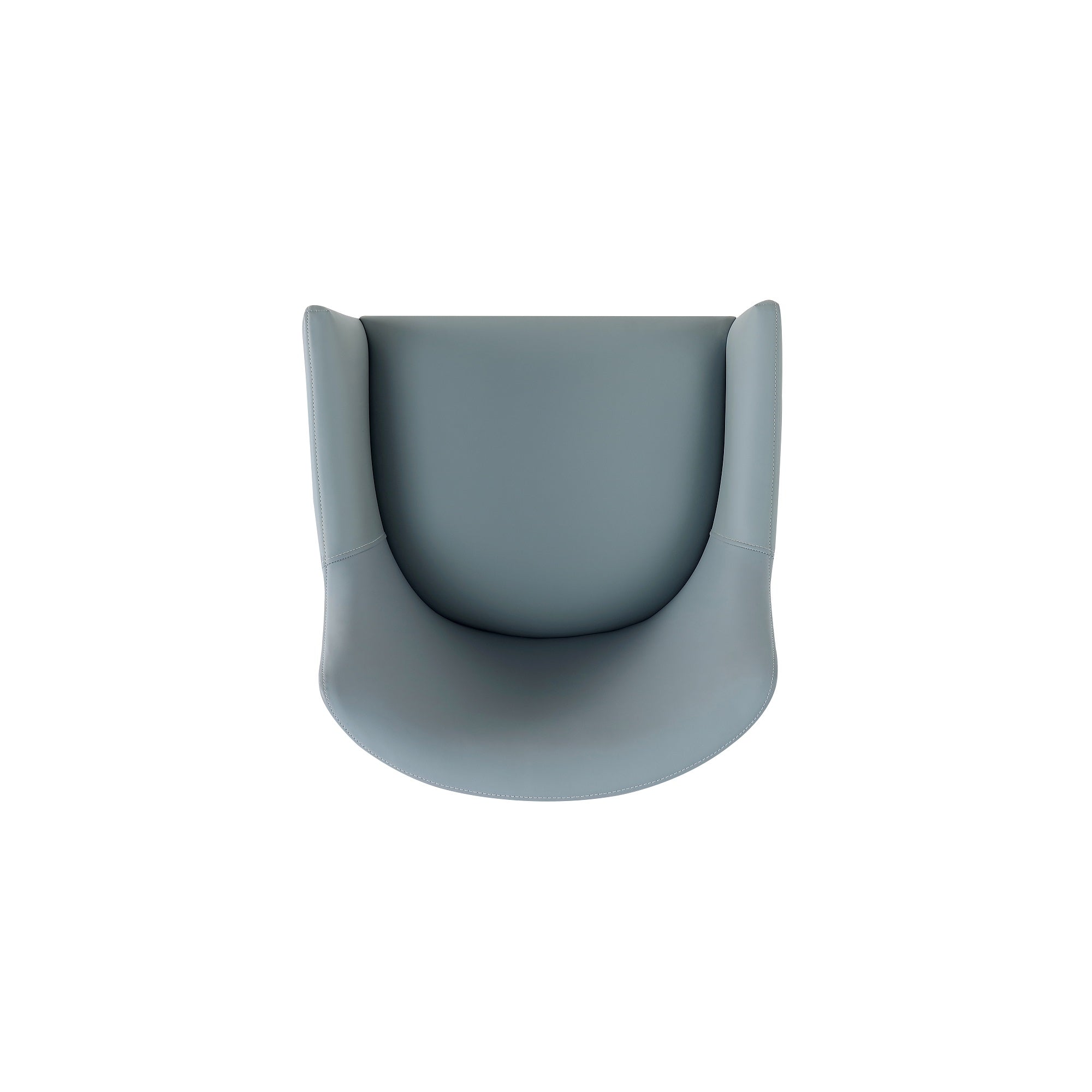 Gansevoort Wood Vegan Leather Armchair in Pewter