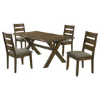 Gawain Rustic Knotty Nutmeg 5-Piece Dining Set