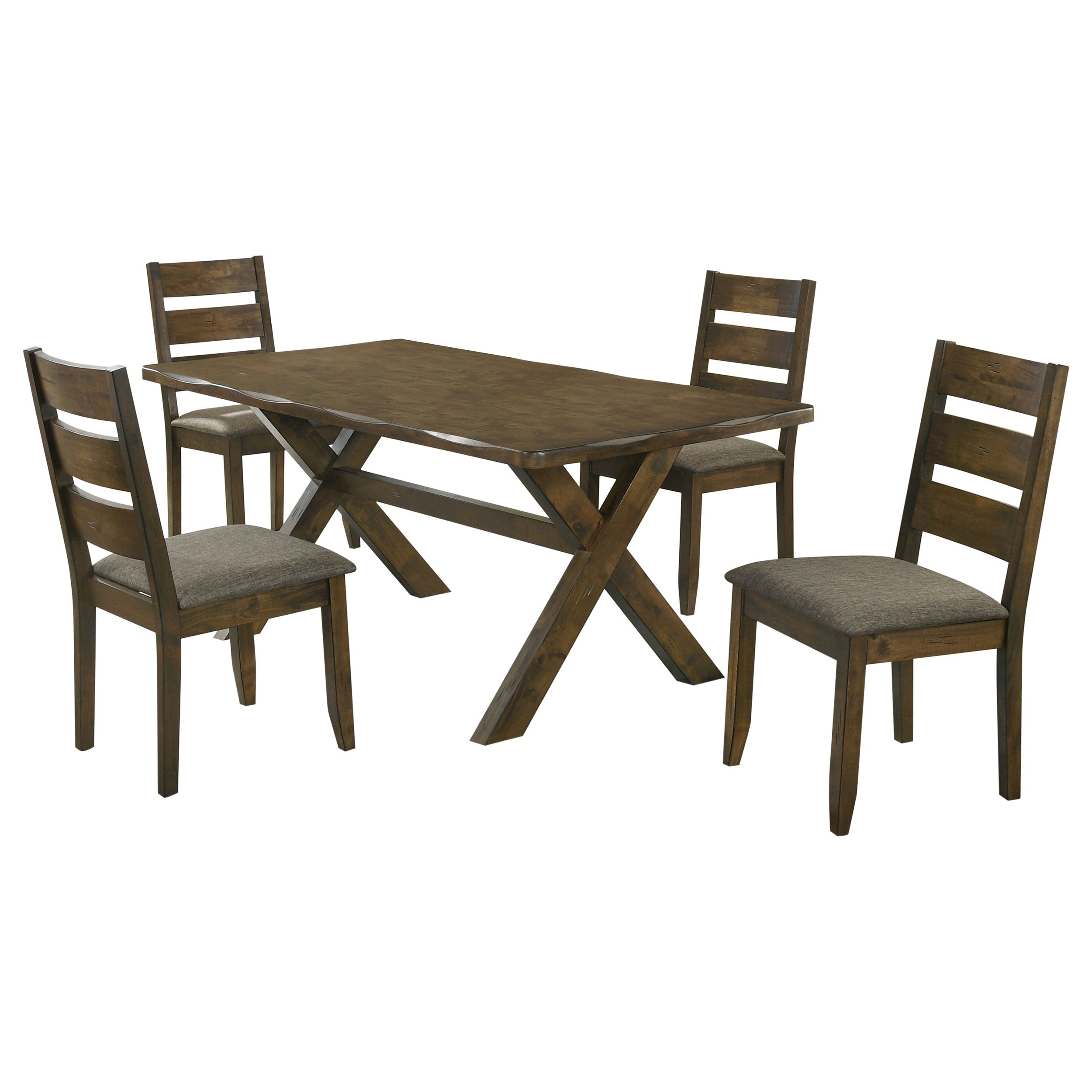 Gawain Rustic Knotty Nutmeg 5-Piece Dining Set
