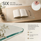Clear Tempered Glass Table Mat 20x32 Inch