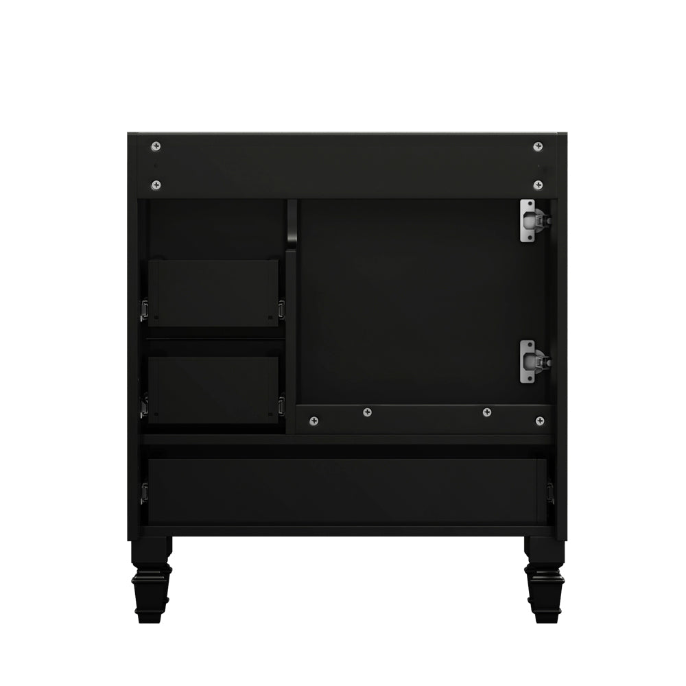 30" Black Bathroom Vanity