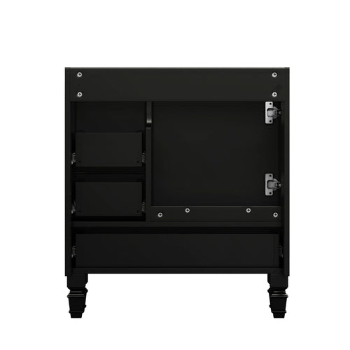 30" Black Bathroom Vanity