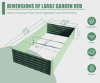 6x3x1.5ft Galvanized Raised Garden Bed
