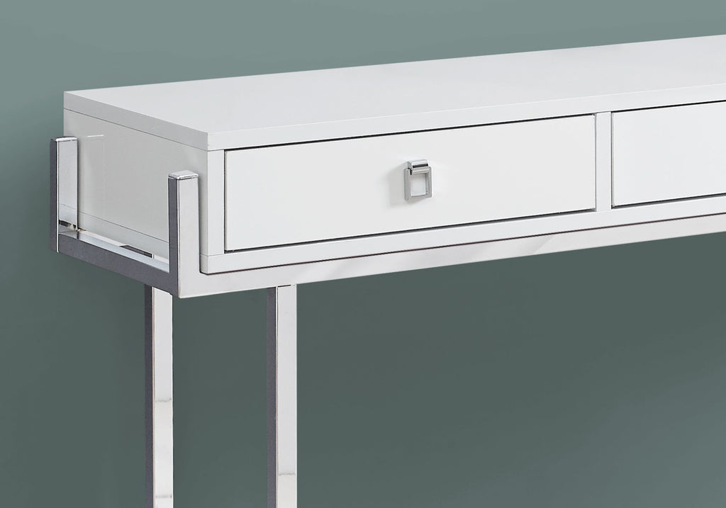 Accent Table in Glossy White Finish